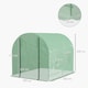 image 7 of Outsunny 2.5 x 2m Walk-In Polytunnel Greenhouse with Roll Up Door Windows Green