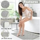 image 2 of VELVETIO 2Pc Pebble Bath Mat Set Memory Foam Bathroom Toilet Rugs Grey