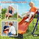 image 3 of Outsunny 4 in 1 Metal Kids Swing Set w/ Double Swings, Glider, Slide, Ladder