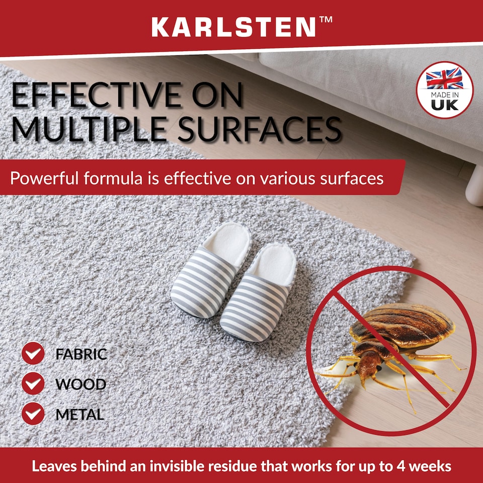 image 1 of Karlsten Bed Bug Killer Spray 300ml High-Strength Formula Kills Bed Bugs and Dust Mites on Mattresses and Home Surfaces