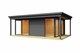 image 3 of Domeo 3 v2 & Domeo 3 v2 AL. pakk-Log Cabin, Wooden Garden Room, Timber Summerhouse, Home Office - L608.4 x W418.9 x H239.4 cm | Brown
