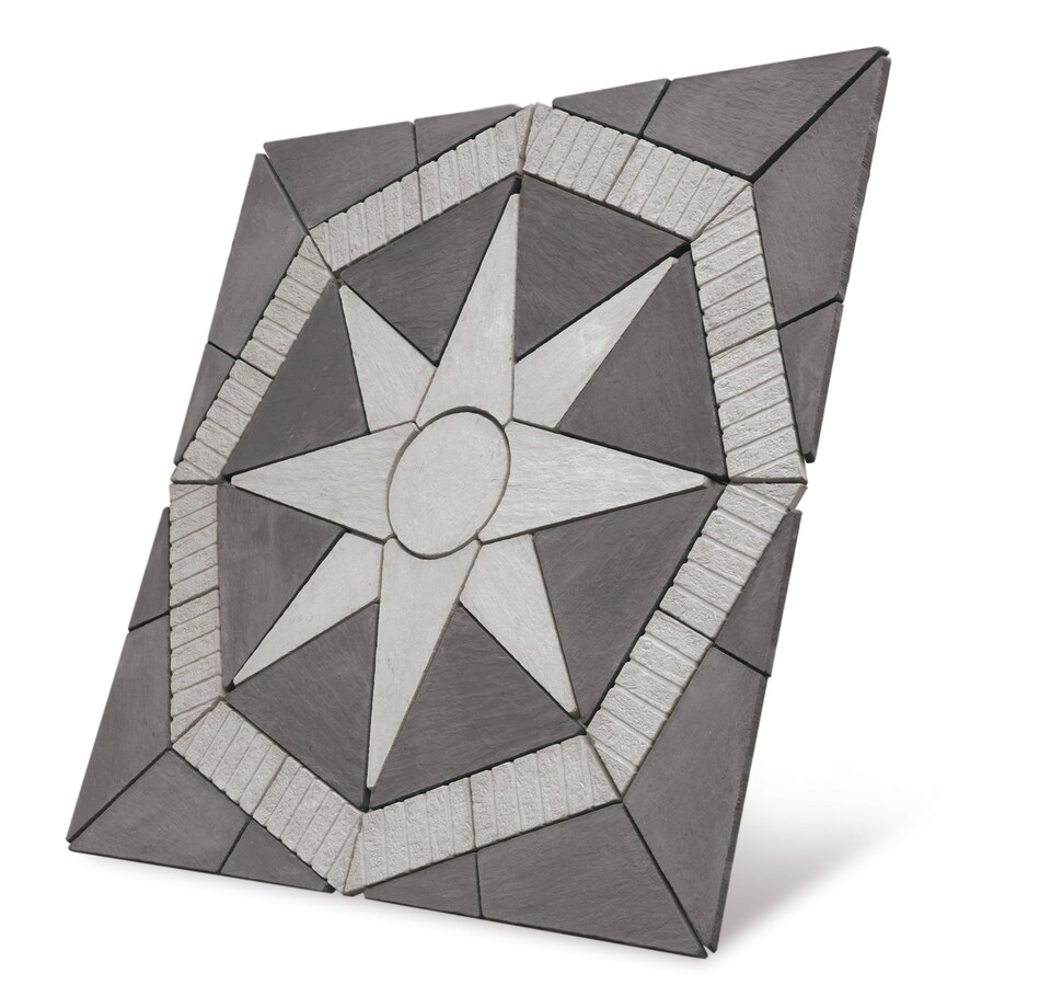 image 1 of Lakeland Star Patio Kit 5.76m2 Portland Grey (2400 x 2400mm) - Bowland Stone - Feature Garden Patio Paving Kit