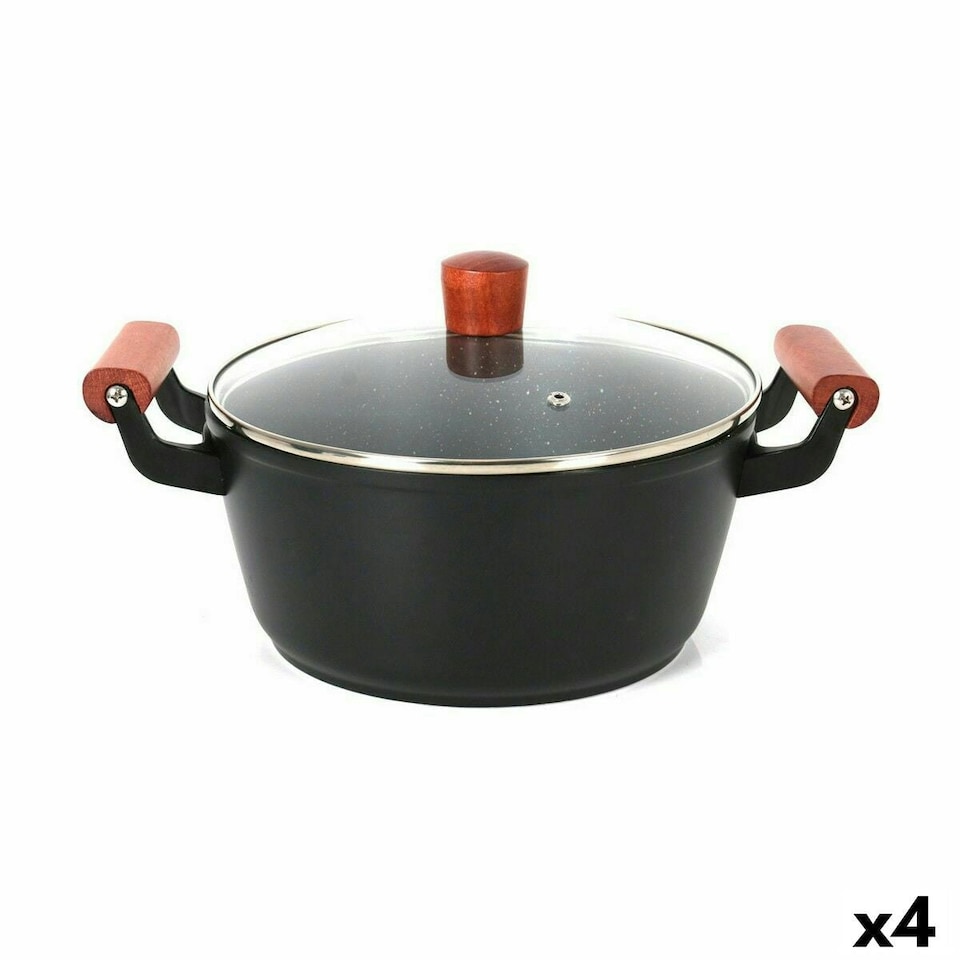 image 1 of Casserole with glass lid Quttin Doha 34 X 24 X 13 CM (4 Units) N/A