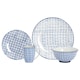 image 1 of Nicola Spring 24 Piece Hand-Printed Dinner Set - Navy