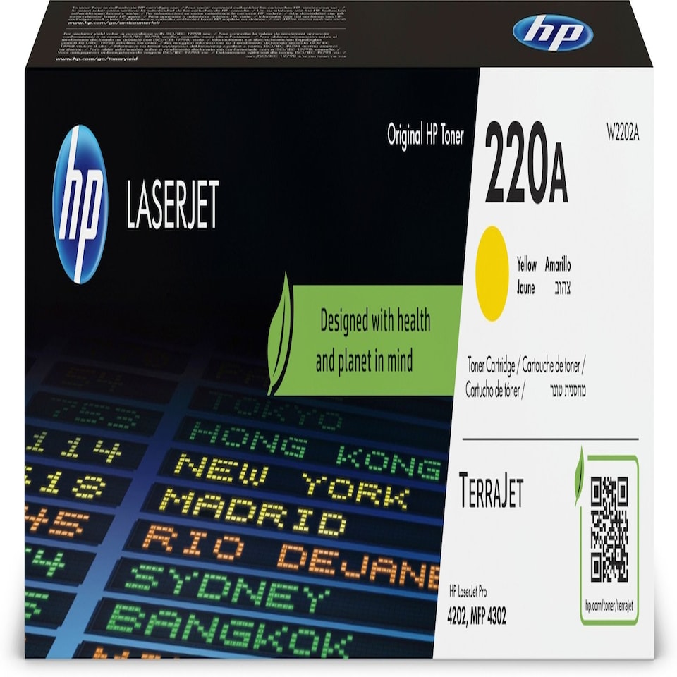 HP 220A Yellow Standard Toner Cartridge 1.8K Pages W2202A N/A