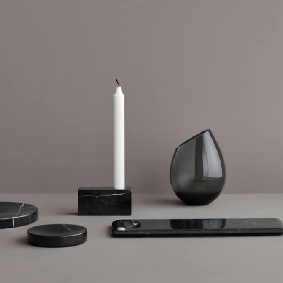 image 1 of Blomus Drop Glass Vase 19cm - Smoke