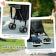 image 8 of PawHut Lightweight Foldable Dog Stroller for Mini Dogs | Green | 76L x 44W x 103H cm