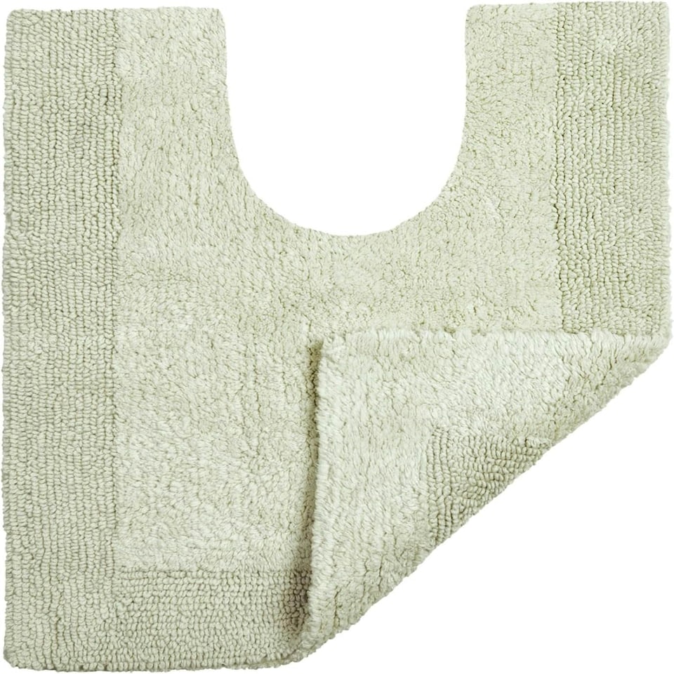 image 1 of Heavyweight Reversible Pedestal Toilet Mat - Sage Green