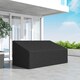 image 8 of Outsunny 3 Seater Rain Cover Garden Sofa Chair Bench Protector 218x111x101cm Black | Black