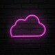 image 2 of Haven Cloud Neon LED Wall-Mounted Light - Soft Pink Decorative Hanging Lamp