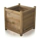 image 1 of Primrose Wooden Tapered Pine Cube Planter Garden Flower Pot 65cm