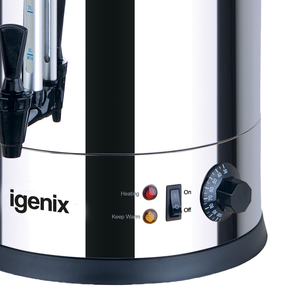 image 1 of Igenix IG4008 Catering Urn & Hot Water Boiler, 8 Litre