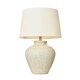 image 1 of BHS Flora Stone Effect Table Lamp, Natural | Cream | Natural
