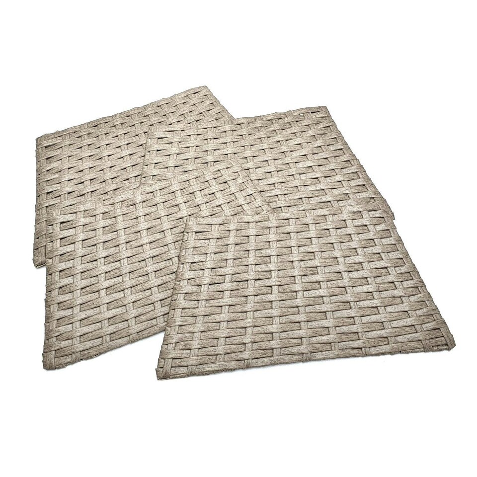 image 1 of Holly International Grey Rattan Folding Christmas Tree Skirt Collar
