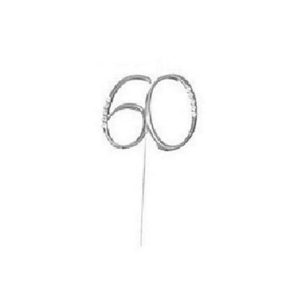 Apac 60 Cake Topper - Silver - One Size