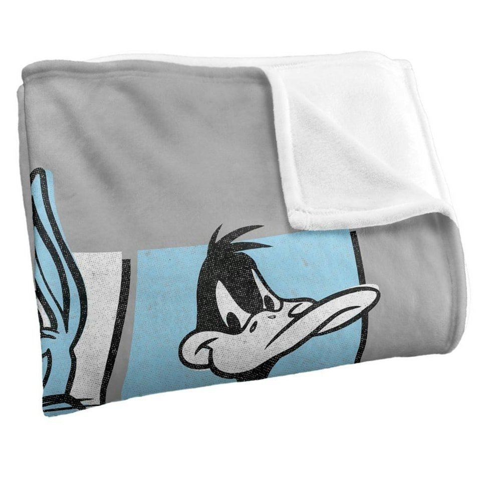image 1 of Looney Tunes Squares Blanket - Multicoloured - One Size