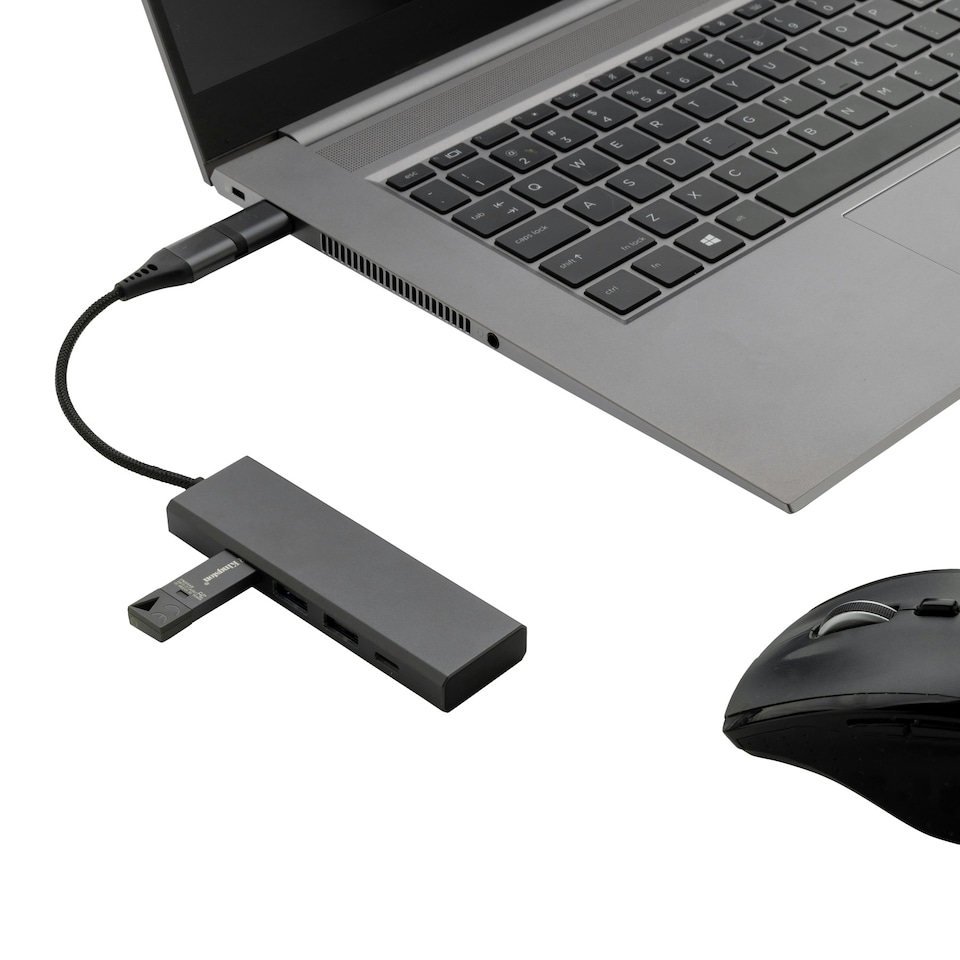 image 1 of XD Xclusive Terra Recycled Aluminium USB 2.0 Hub - Grey - One Size