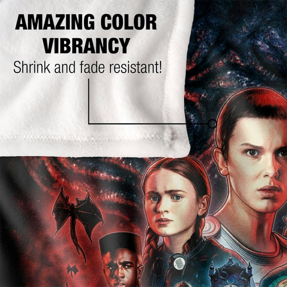 image 1 of Stranger Things 4 Poster Blanket - Multicoloured - One Size