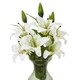 image 4 of Hill Interiors Madonna Lily Artificial Flower Spray - White - One Size