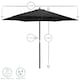 image 3 of Harbour Housewares Wooden Garden Parasol - 2.7m - Grey | Grey | Grey
