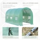 image 6 of Outsunny 4 x 2 x 2 m Polytunnel Greenhouse with Roll-up Door and 6 Windows | Green