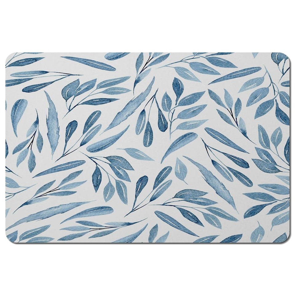 image 1 of Watercolour blue branches with leaves (Placemat)