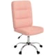 image 6 of Faux Leather Home Office Chair with Adjustable Height, Pink