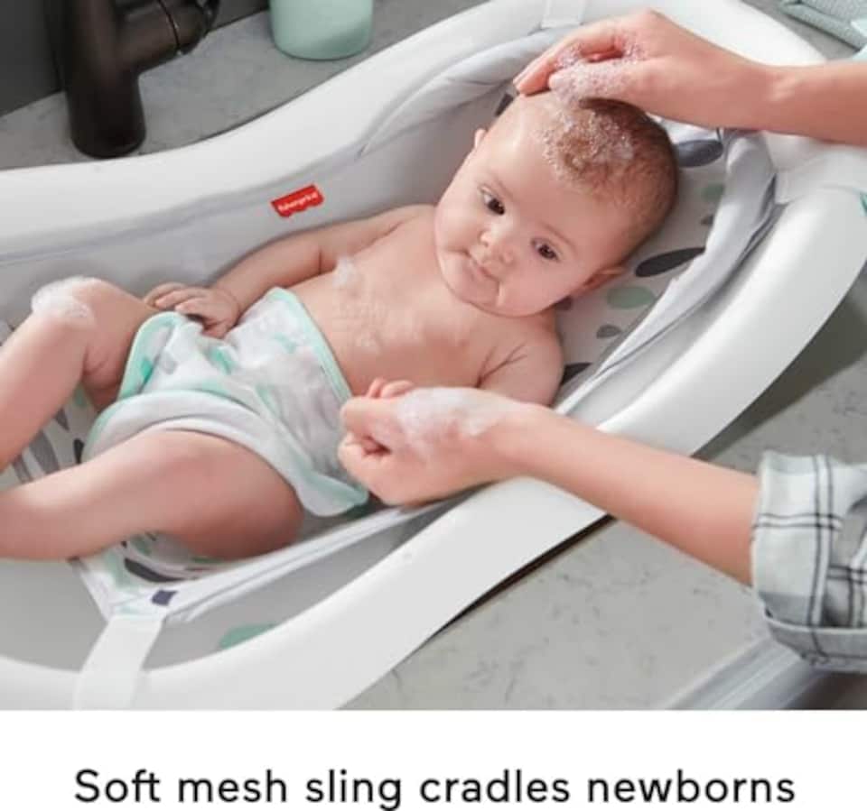 image 1 of Fisher Price Baby To Toddler 4 In 1 Sling Seat Bath Tub