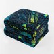 image 2 of OHS Kids Gaming Printed Throw Warm Plush Sherpa Flecce Reverse Over Bed Super Soft Blanket, 100x120cm Blue | Navy Blue