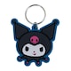 image 1 of Sanrio Smile PVC Kuromi Keyring - Black/White/Pink - 60mm x 60mm