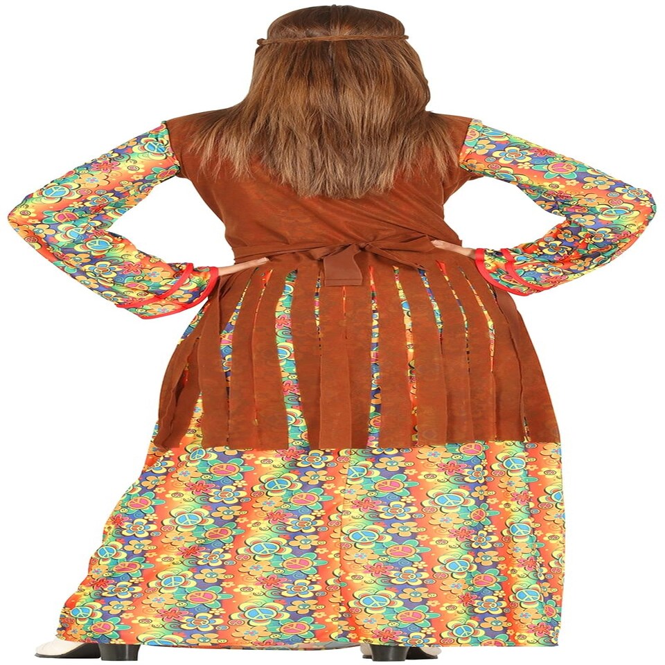 image 1 of Fancy Dress Adult Hippie Brown Dress Costume - XL