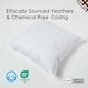 image 3 of Homescapes Luxury Duck Feather Cushion Pad Insert Inner 60 x 60 cm (24 x 24") White