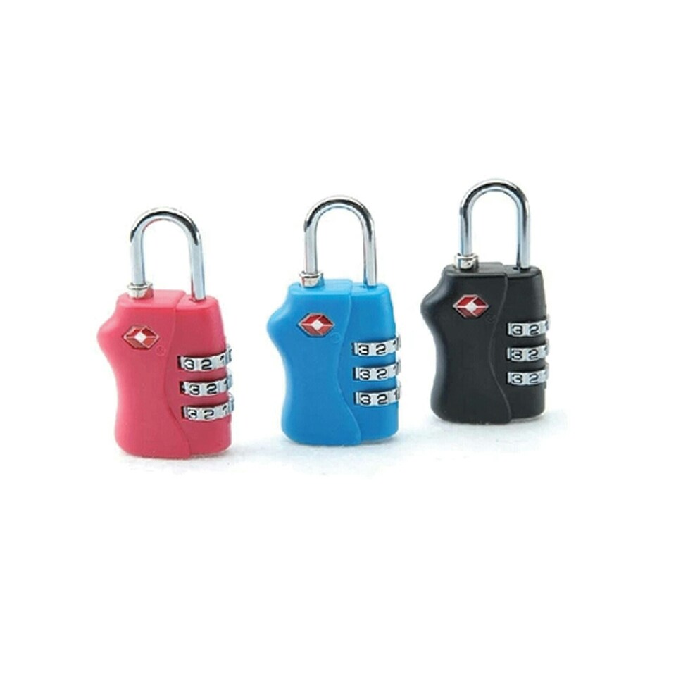 image 1 of 1PK TSA Approved Combination Padlock Pink