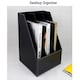 image 2 of Desktop 3 Slot Magazine Holder Black Organiser 26 x 27 x 34cm