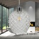 image 5 of Set of 2 Baine - Clear Textured Glass Easy Fit Pendant Shades | Clear | Medium | 2
