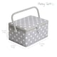 image 4 of Hobby Gift Medium Sewing Storage Box, Grey Spot