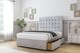 image 4 of Sloomy Alabama Silver Naples Divan Bed Base No Drawers With 54 Inch Floor Standing Headboard | Silver | Silver | Small Single | 1