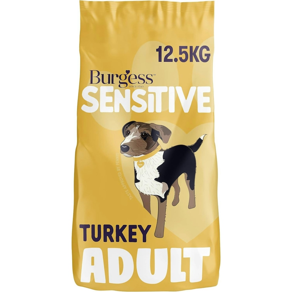 image 1 of Burgess Sensitive Adult Dog Turkey - 12.5KG