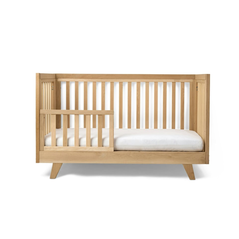 image 1 of Clair de Lune Oak Cot Bed and Extension Kit Bundle