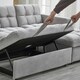 image 7 of Madrid Corner Chaise Lounge L Shape 3 Seater Sofa With With a Reversible Chaise & Pull Out Sofa Bed Grey
