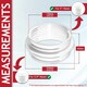 image 4 of SPARES2GO Air Con Vent Hose 6 Metre 5" 5.9" Duct Pipe Extension Threaded Coupler Connector Ring Kit White
