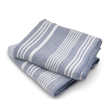 Cuisinart Fouta Tea Towels, 2 Piece Set, Blue Stripes