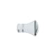 image 2 of 35mm Fixed Length Metal Curtain Pole Set Chrome Trumpet Finial 100cm | Silver | Silver