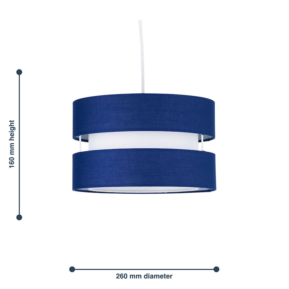 image 1 of Benni - Navy Blue 26cm Pendant Shade | Blue | Medium | 1