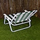 image 5 of 3 Pack of Folding Camping / Picnic Chair in Green and White Garden Patio | Green | Green