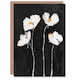 image 1 of Greeting Card White Poppy Flowers on Black Bold Painting Sympathy