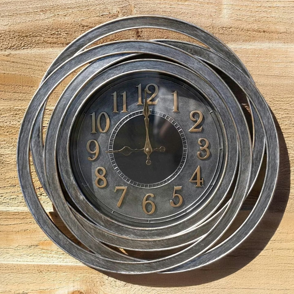 image 1 of Marco Paul 51cm Grey Abstract Wall Clock Grey