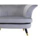 image 5 of Interiors by Premier Grey Velvet Scalloped Chair, Long-lasting Scallop Chair Velvet, Body Supportive Scalloped Armchair