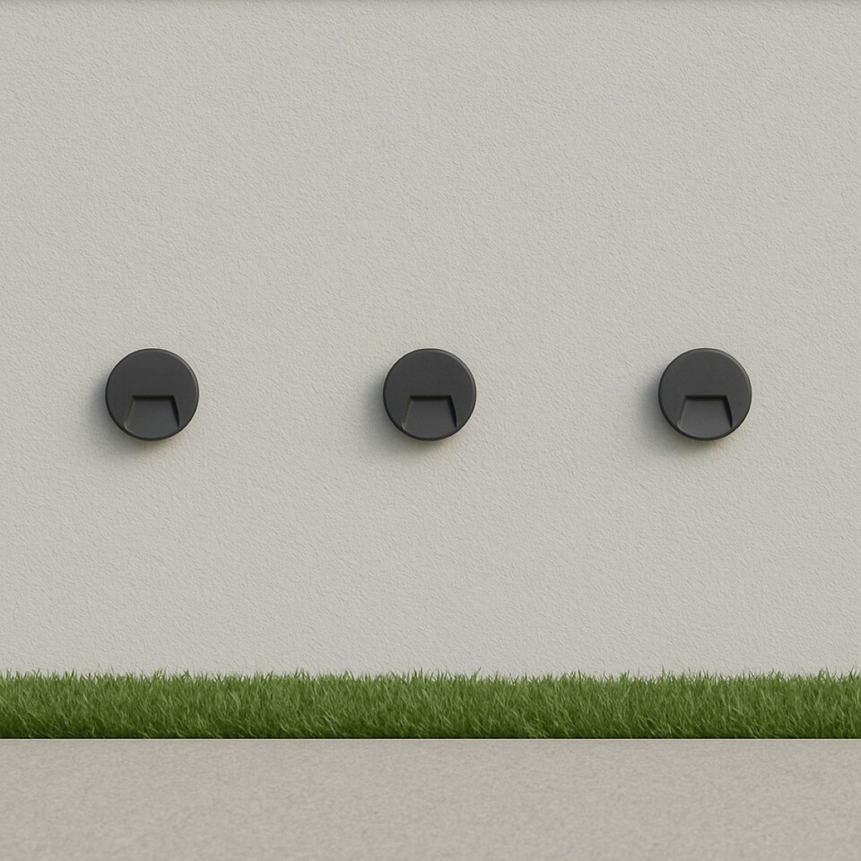 image 1 of CGC PRIMROSE Black LED Round Outdoor Down Light Black