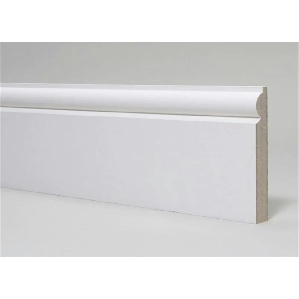 image 1 of PACK OF 10 (Total 10 Units) - 18mm x 68mm White Primed MDF Torus Architrave - 2700mm Length
